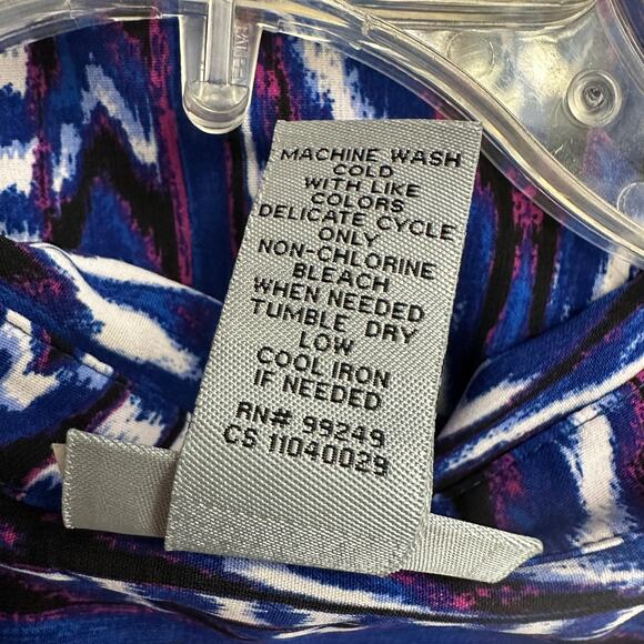 Catherines Size 5X Boho Abstract Geometric Print Tunic Top Vibrant Bold - Picture 4 of 7